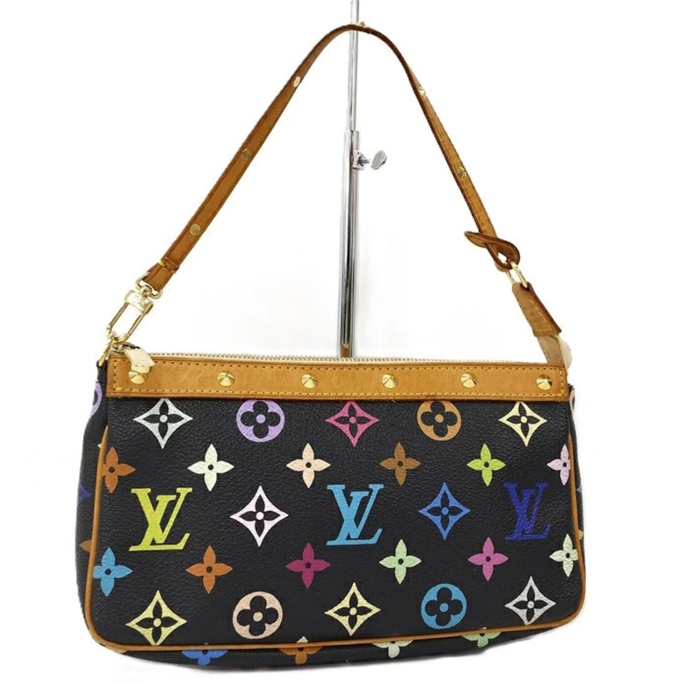 Louis Vuitton Pochette Accessoires Handbag Monogram Multicolor Noir Black